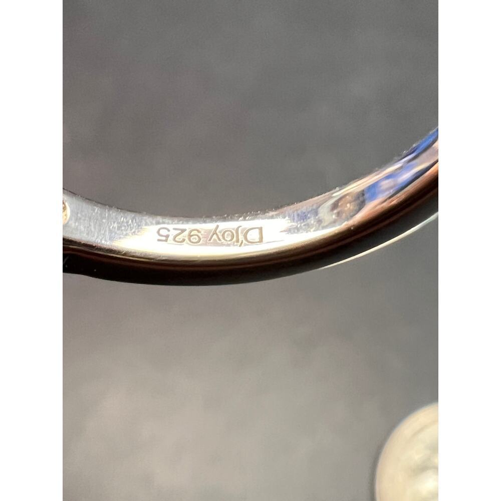 New White Topaz Stackable Ring Set In Platinum Ov… - image 4